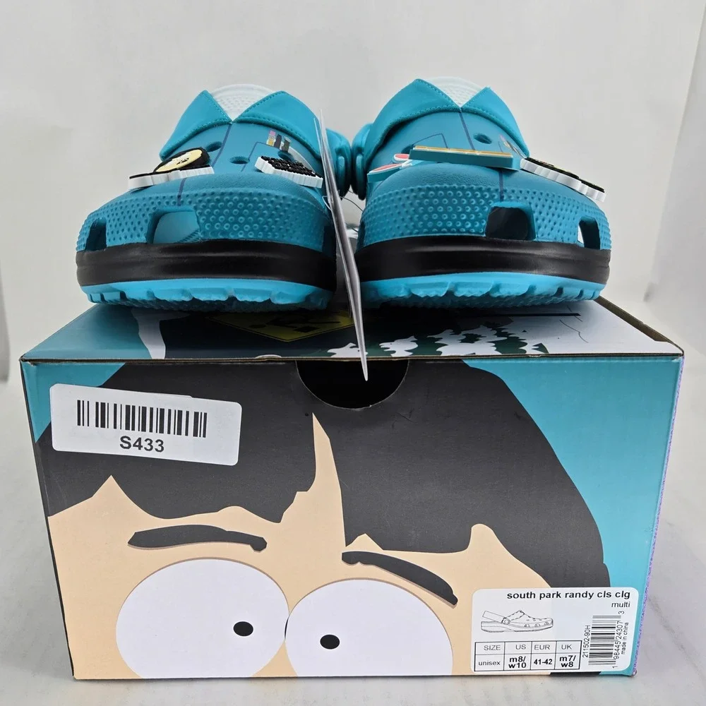 Crocs South Park Randy Marsh Classic Clog Teal Blue Mens 8 Womens 10 211502-90H